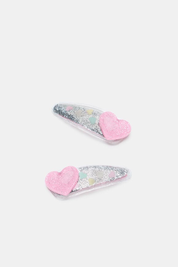 Heart Enclosed Snaps  Candy Pink  hi-res