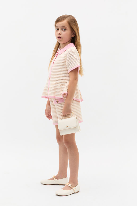 Crochet Button Top  Chiffon  hi-res