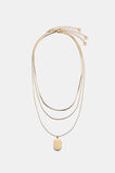 Rounded Pendant Necklace Set  Gold  hi-res
