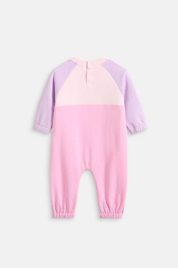 Sporty Spliced Logo Romper  Multi  hi-res