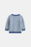 Logo Knit Cardigan  Navy Stripe  hi-res
