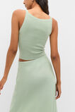 Cotton Blend Rib Knit Top  Eucalyptus  hi-res