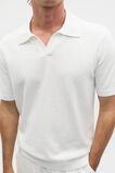 Boucle Knit Trophy Polo  Vintage White  hi-res