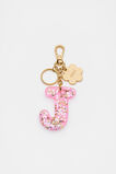 Glitter Initial Bag Charm  J  hi-res