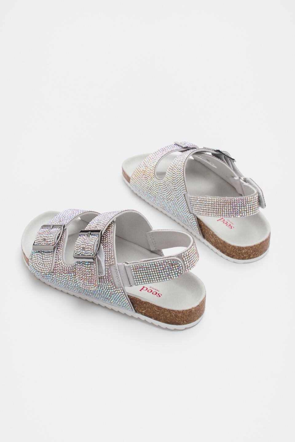 Jewel Buckle Sandal  Silver