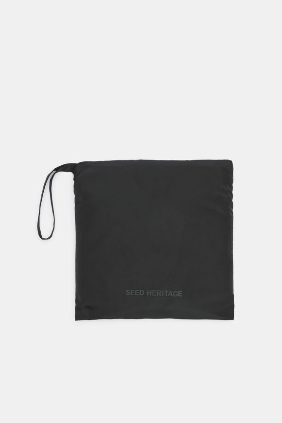 Packable Rain Poncho  Black  hi-res
