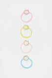 Embroidered Flower Elastics  Multi  hi-res