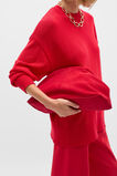 Suede Rounded Clutch  Poppy  hi-res