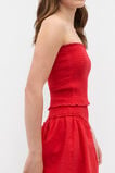 Shirred Top  Strawberry Red  hi-res