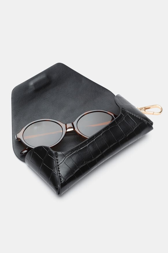 Sunglasses Case  Black Croc  hi-res