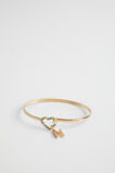 Rainbow Heart Initial Bangle  N  hi-res