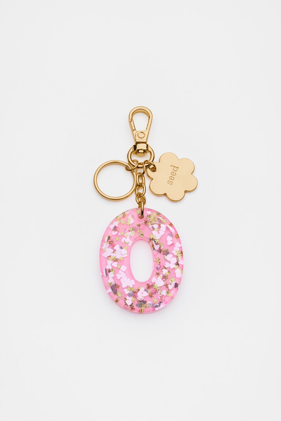 Glitter Initial Bag Charm  O
