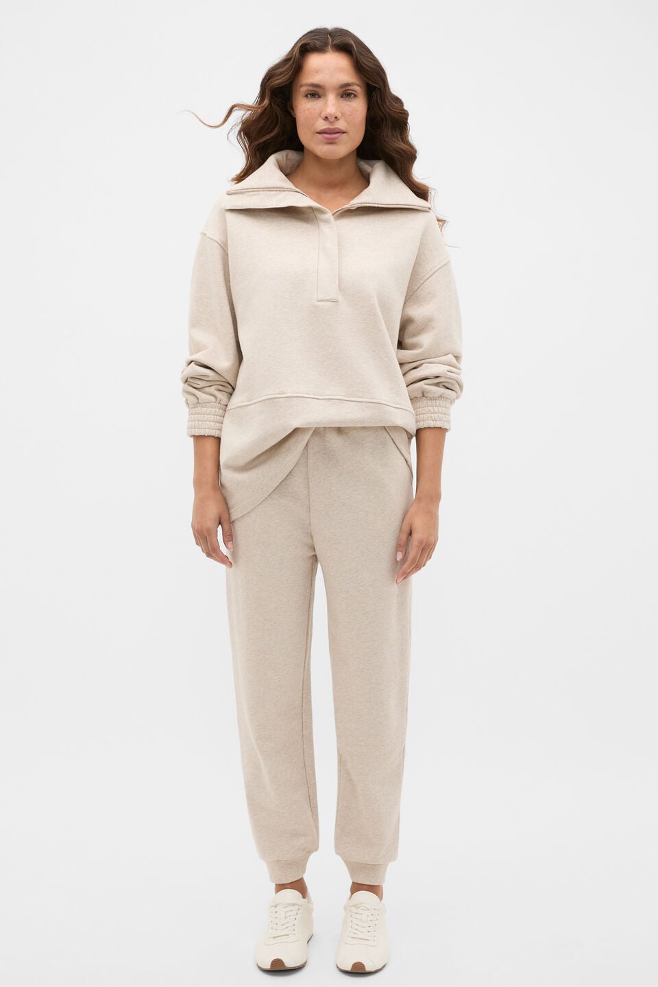 Terry Relaxed Trackpant  Wheat Marle