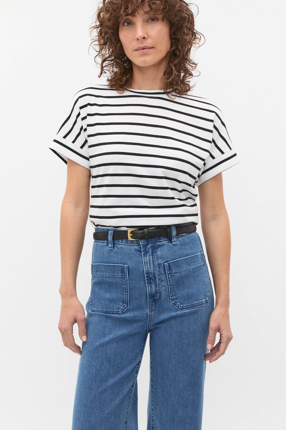 Core Longline Tee  Mono Stripe