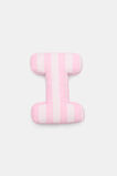 Pink Stripe Initial Cushion  I  hi-res