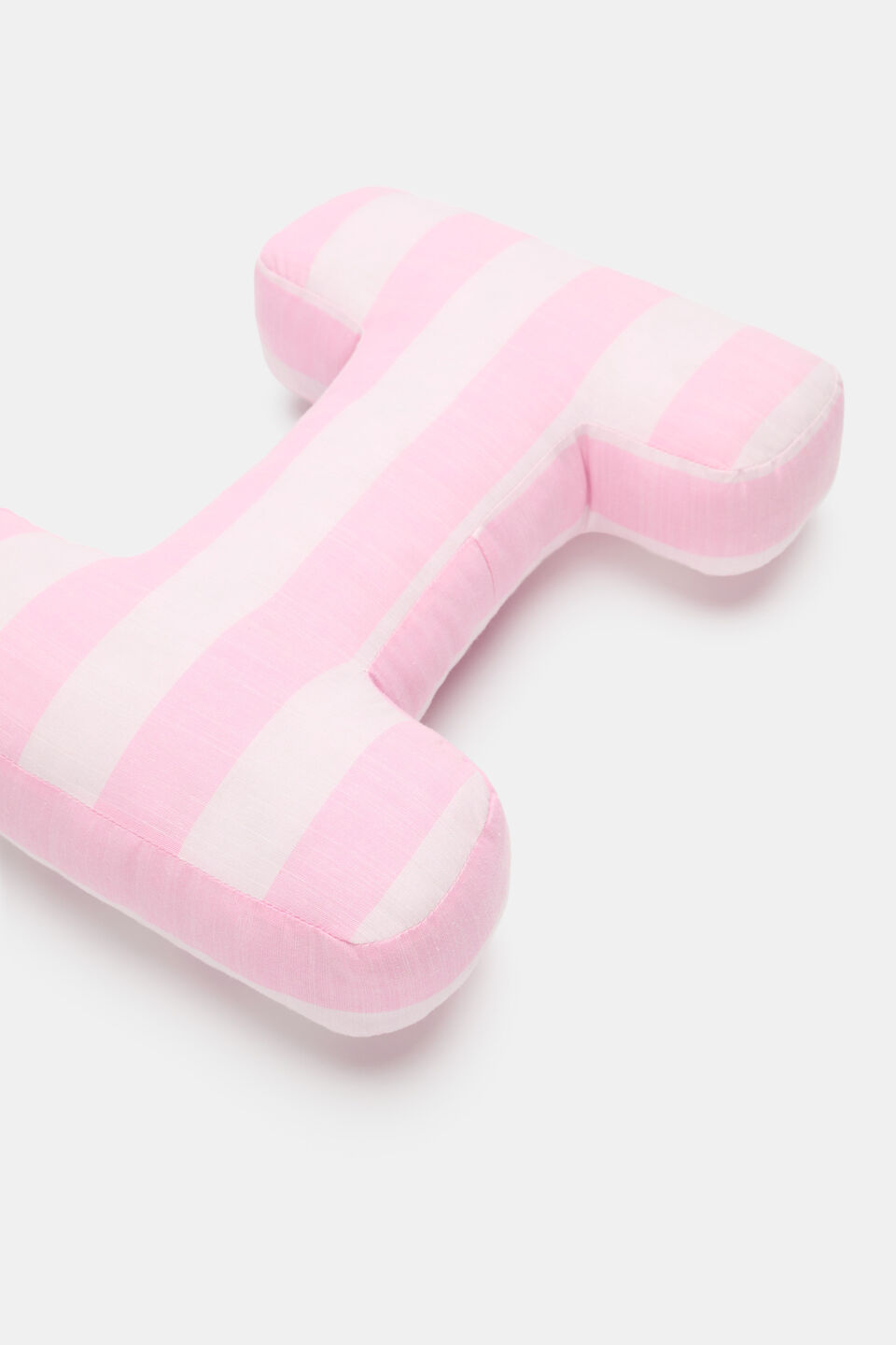 Pink Stripe Initial Cushion  I
