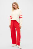 Contrast Detail Crew Neck Sweat  Coconut Cream  hi-res