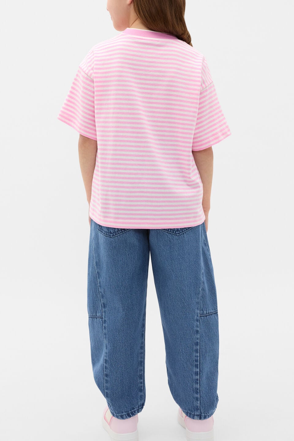 Core Stripe Logo Tee  Candy Pink