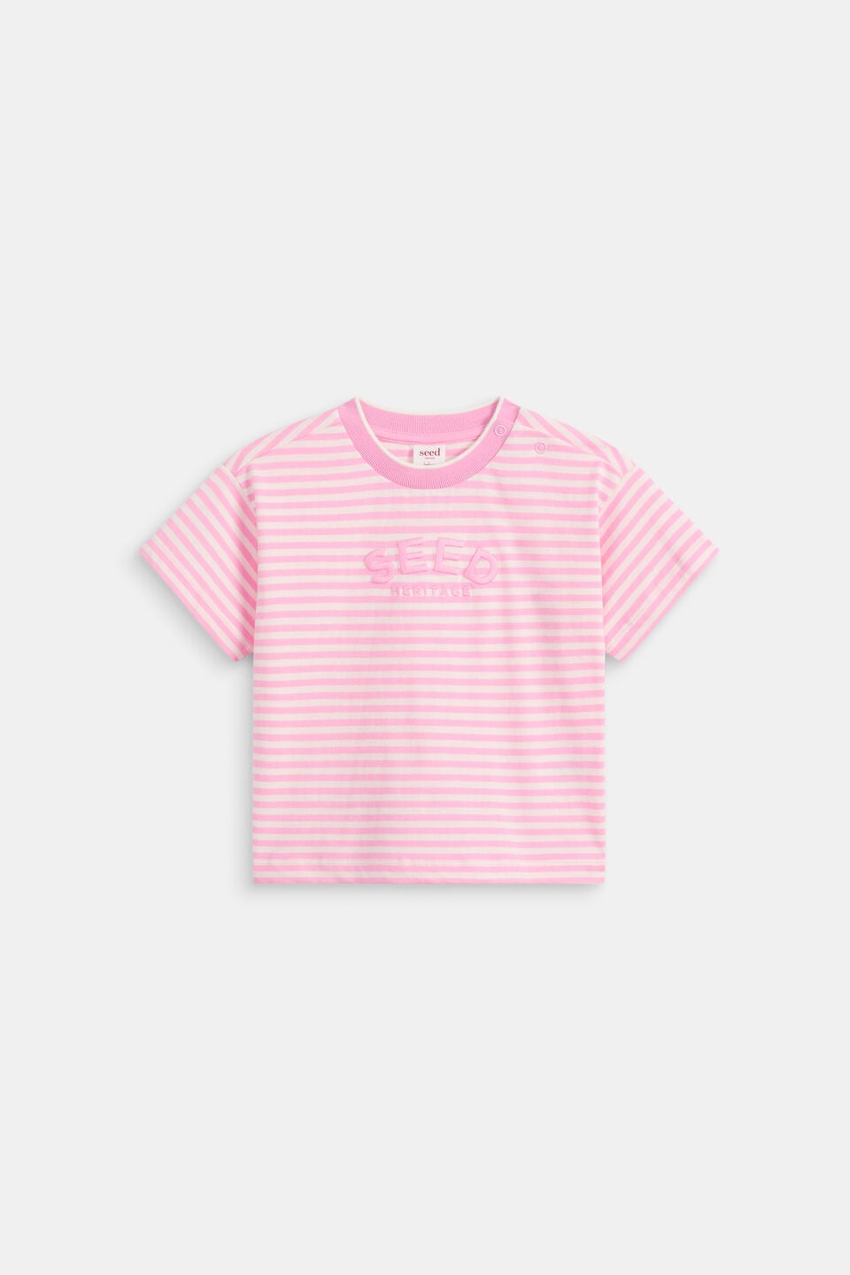 Core Stripe Logo Tee  Candy Pink