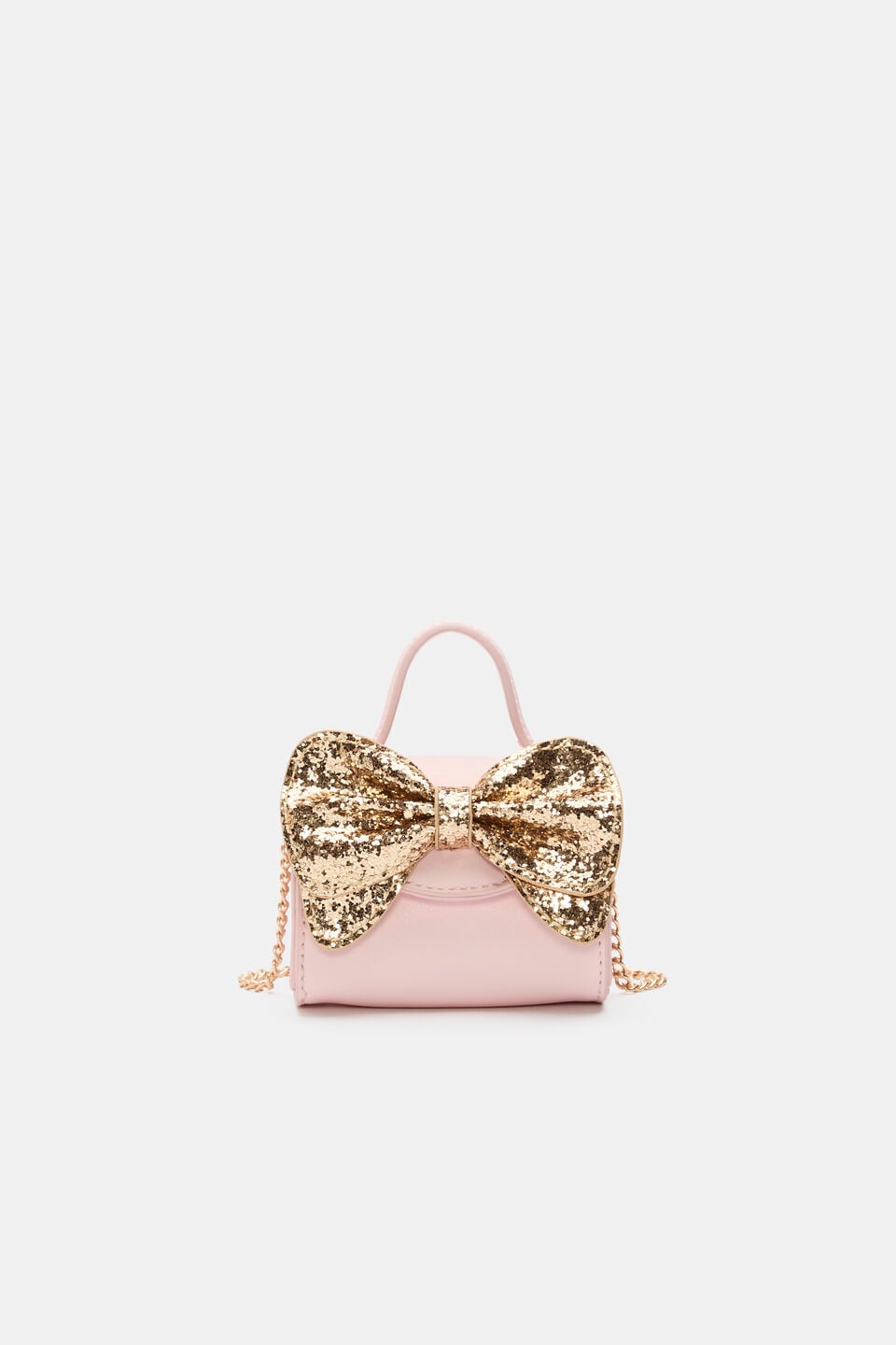 Micro Glitter Bow Bag  Pink Lemonade