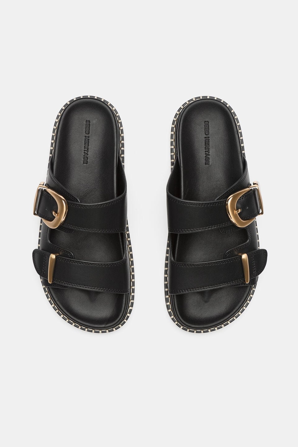 Sienna Buckle Slide  Black