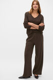 Australian Merino V Neck Top  Coffee Bean  hi-res