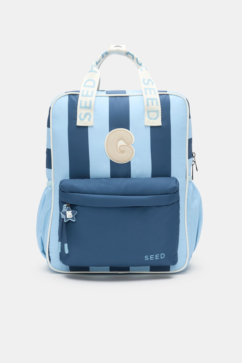 Blue Stripe Initial Backpack  G