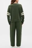 Contrast Detail Crew Neck Sweat  Deep Forest  hi-res