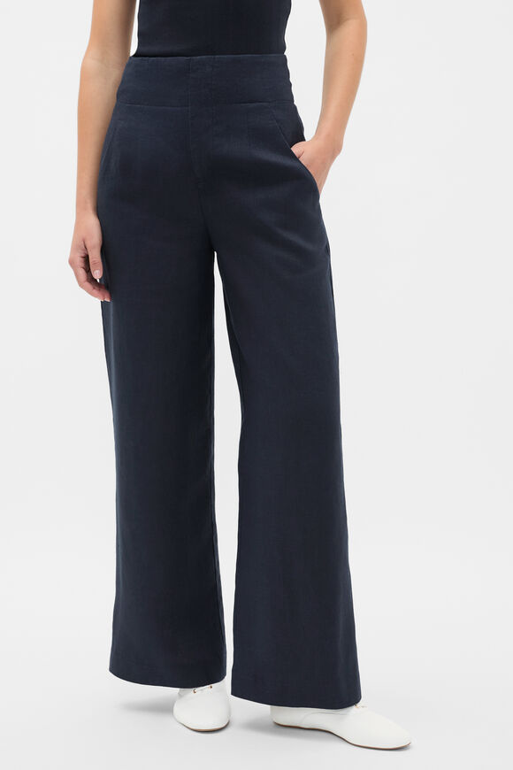 Core Linen Waisted Pant  Twilight Blue  hi-res
