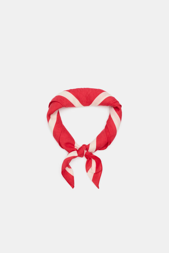 Printed Headscarf  Chilli Red  hi-res