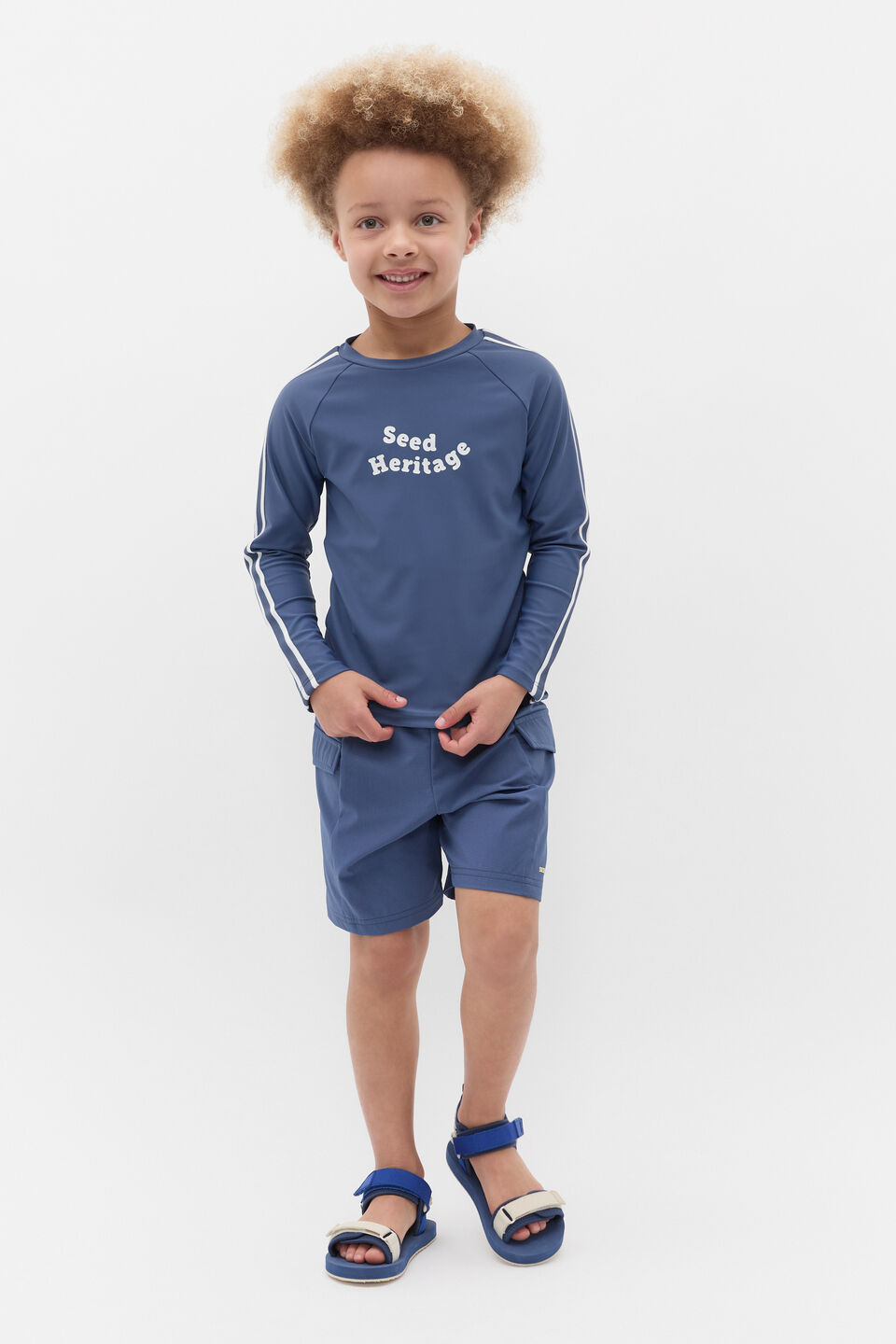 Textured Boardshort  Washed Navy