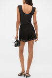 Motif Embroidered Short  Black  hi-res