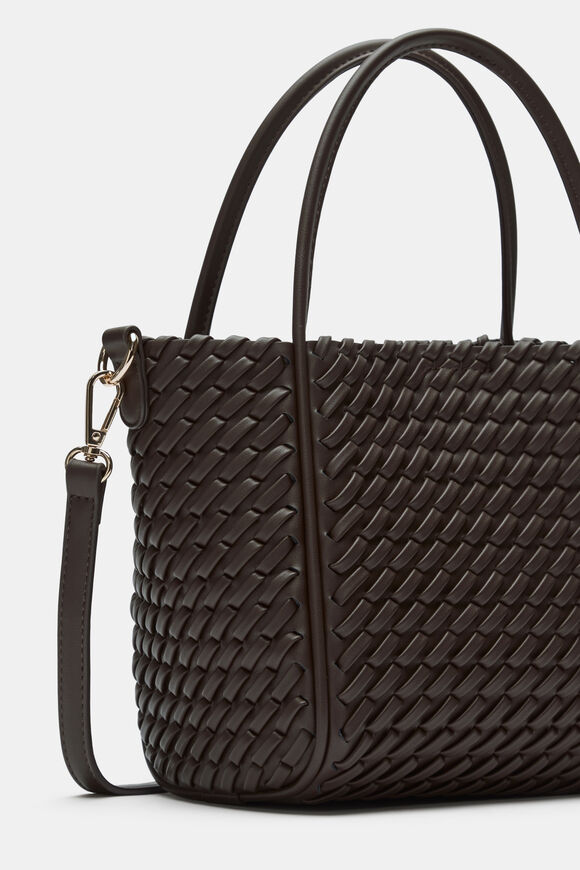 Woven Mini Crossbody Bag  Chocolate  hi-res