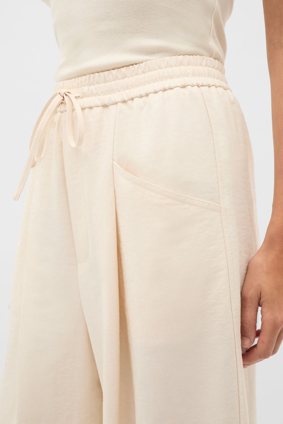 Textured Barrel Pant  Coconut Cream