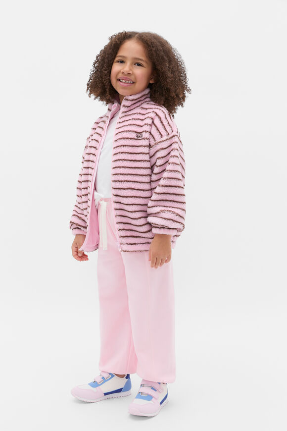 Stripe Teddy Jacket  Pink Lemonade  hi-res