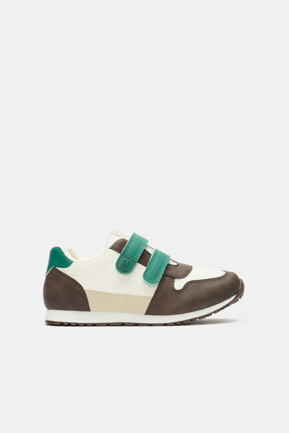Retro Colourblock Jogger  Jungle Green Multi  hi-res