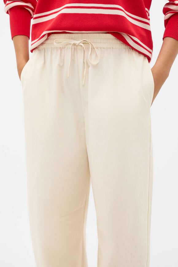 Cotton Elasticated Pant  Coconut Cream  hi-res