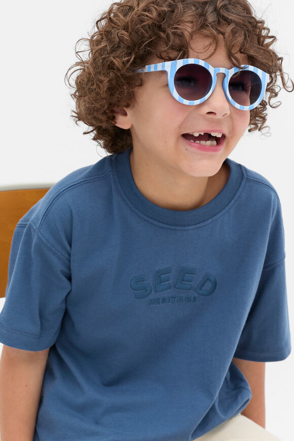 Child Stripe Sunglasses  Cloud Blue  hi-res