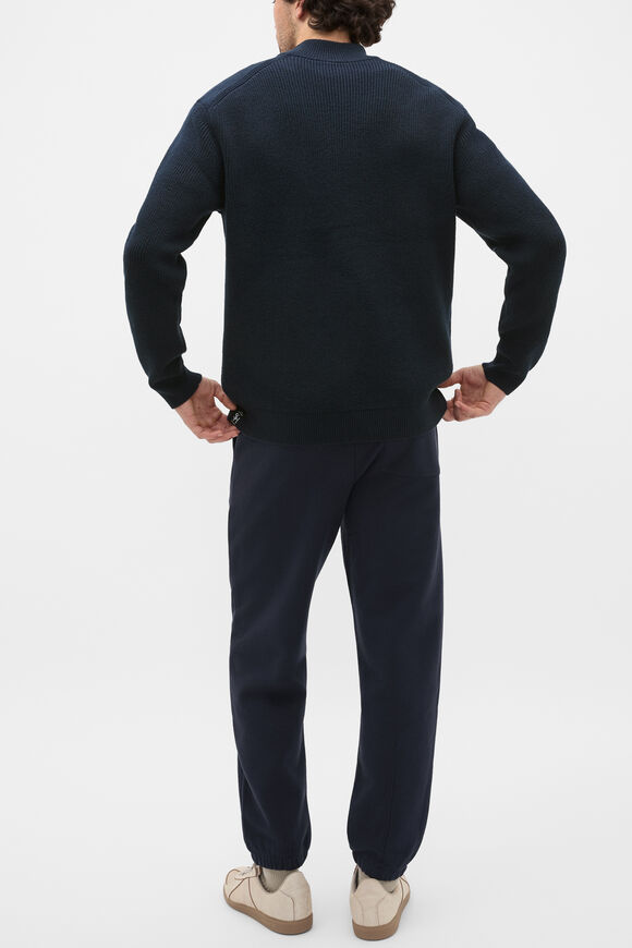 1/4 Zip Knit  Midnight Blue  hi-res