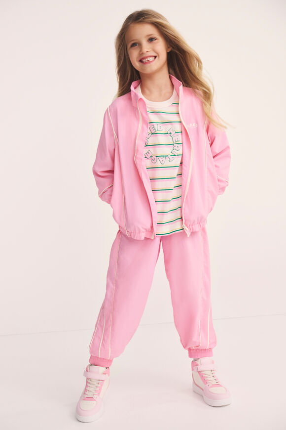 Piped Logo Spray Jacket  Candy Pink  hi-res