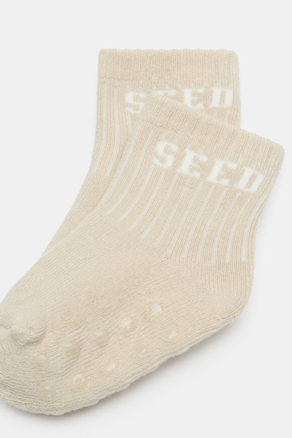 Baby Terry Logo Sock  Cool Stone  hi-res