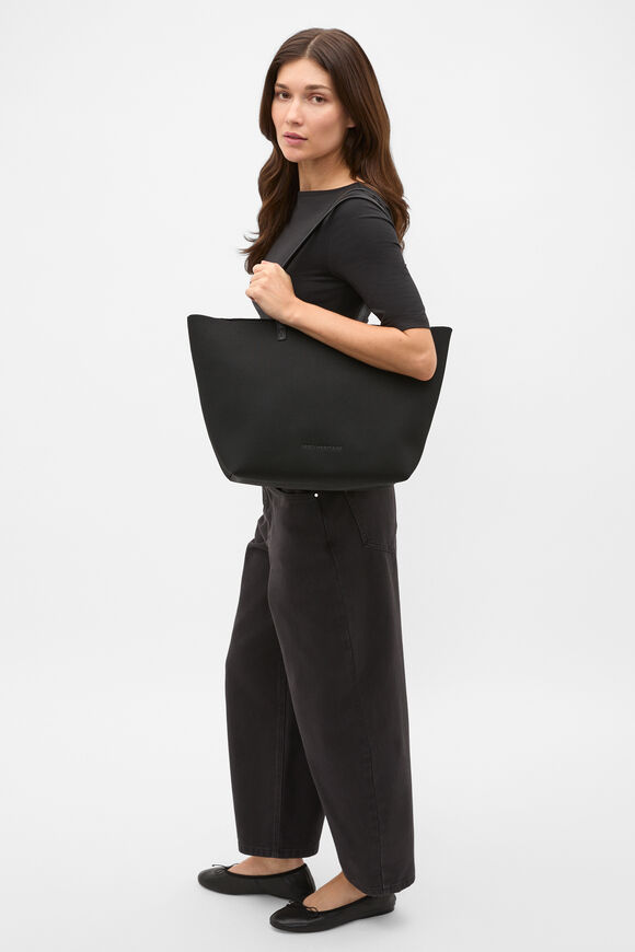 Knitted Carry All Tote  Black  hi-res