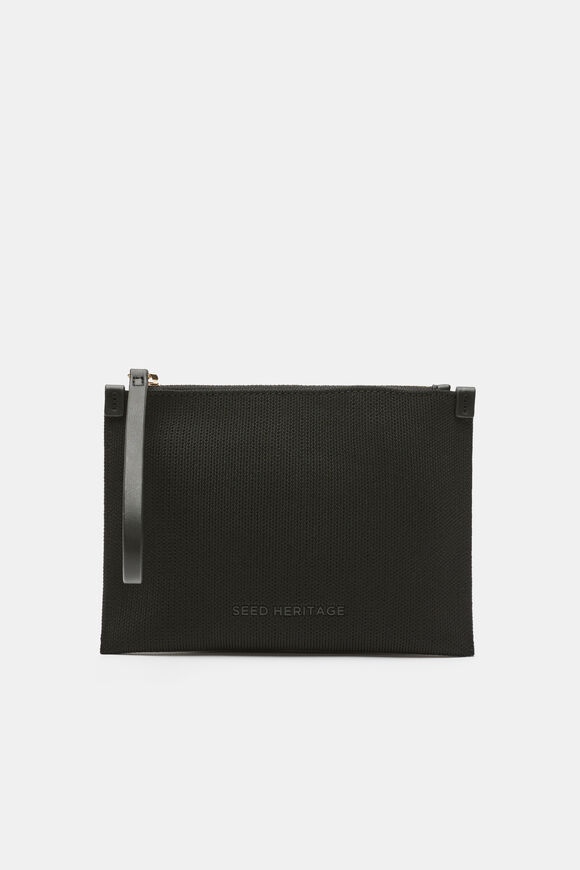 Knitted Pouch  Black  hi-res