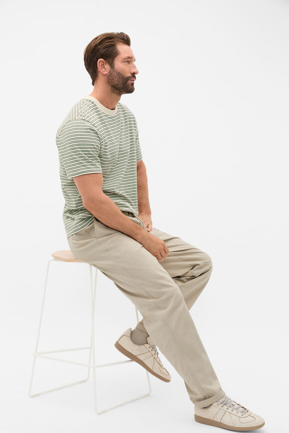 Stripe Crew Tee  Aloe Stripe  hi-res