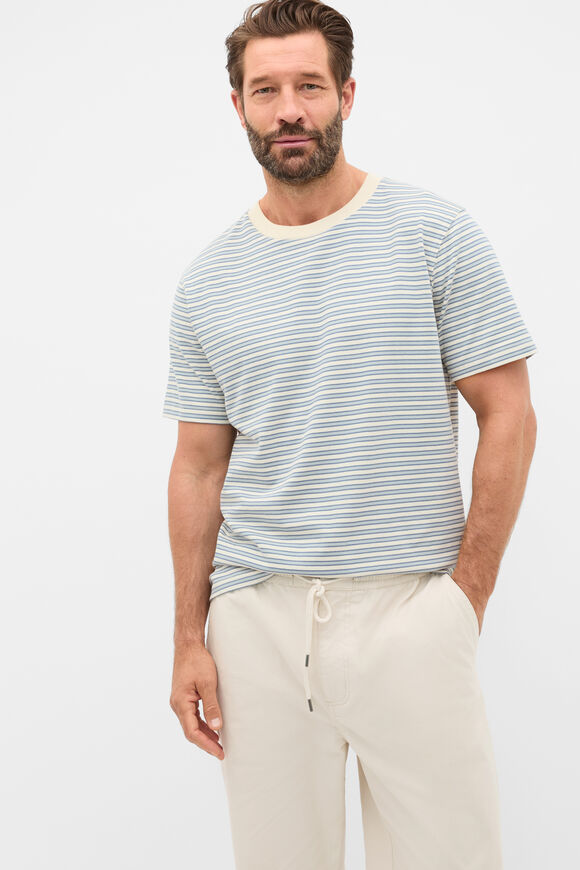 Stripe Crew Tee  Glass Blue Stripe  hi-res
