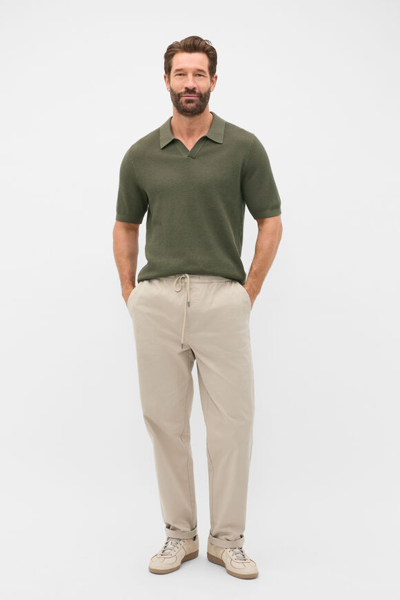 Basket Stitch Polo  Burnt Olive  hi-res