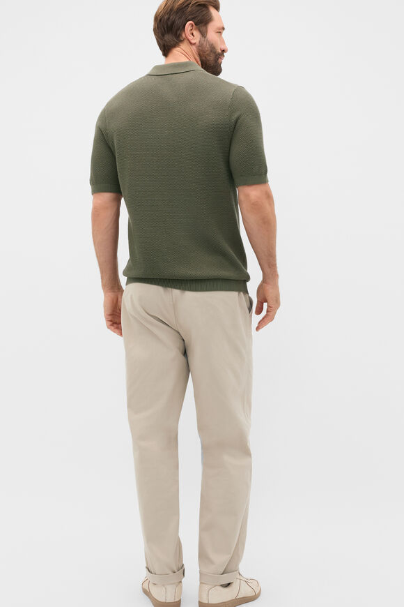 Basket Stitch Polo  Burnt Olive  hi-res