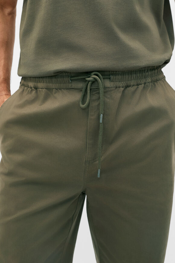 Drawstring Twill Pant  Burnt Olive  hi-res