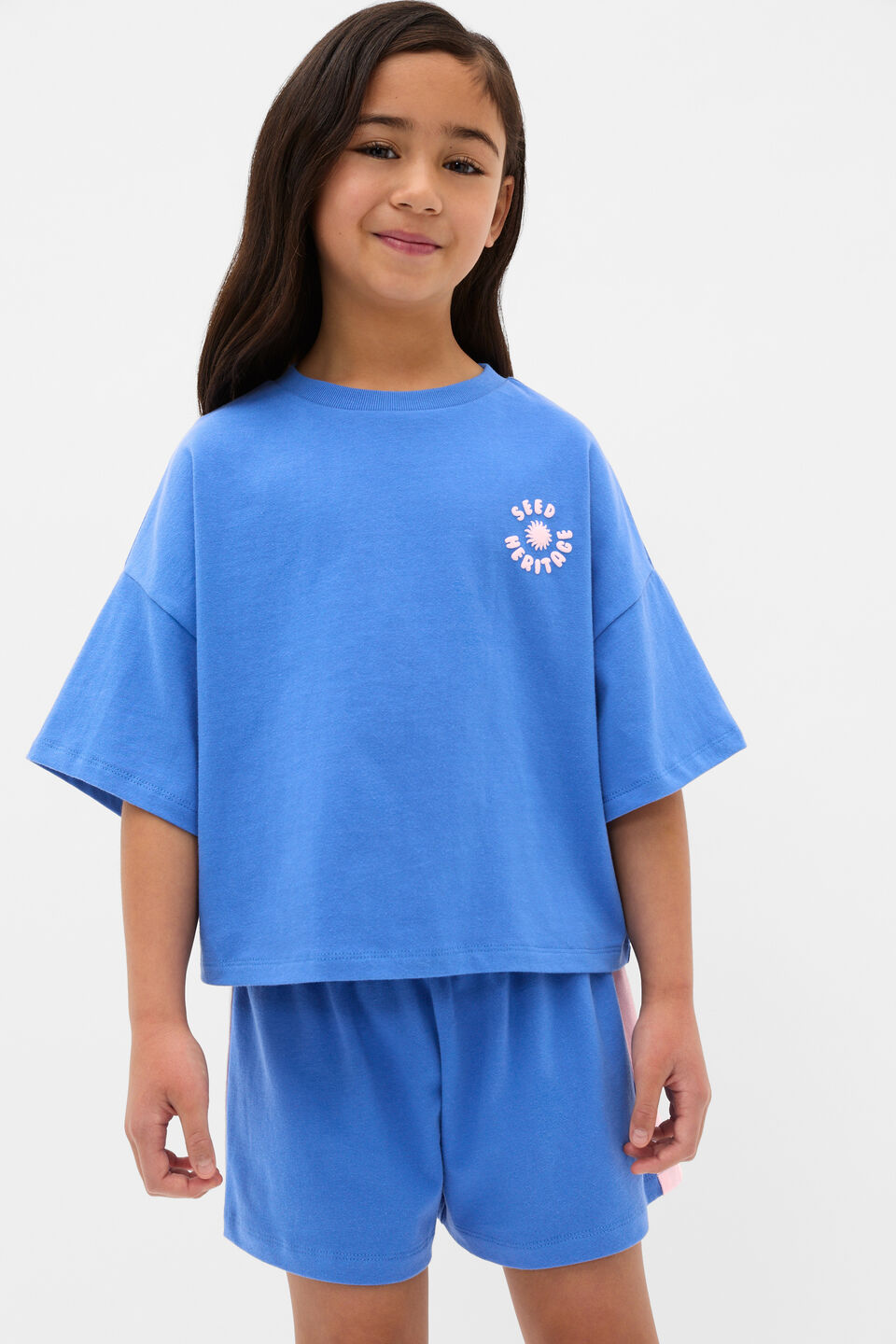 Bubble Logo Tee  Electric Blue