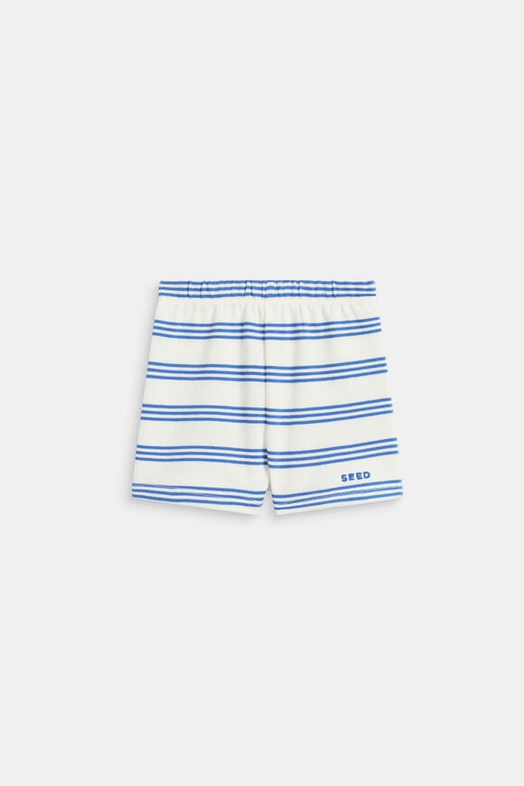Textured Stripe Short  Electric Blue Stripe  hi-res